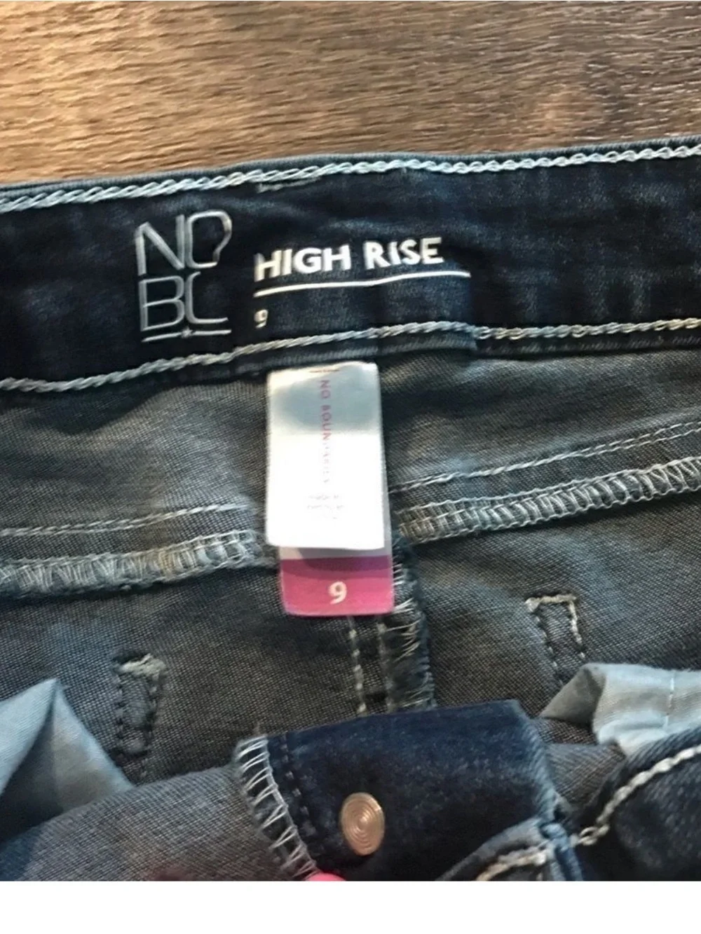 NOBO Dark Wash Distressed Button-Front Jean Shorts